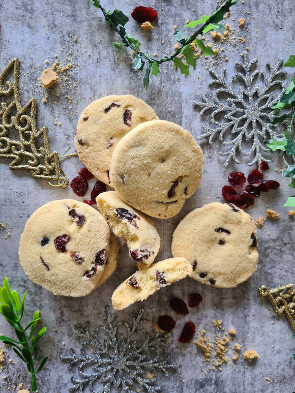 CRANBERRY SHORTBREAD COOKIES