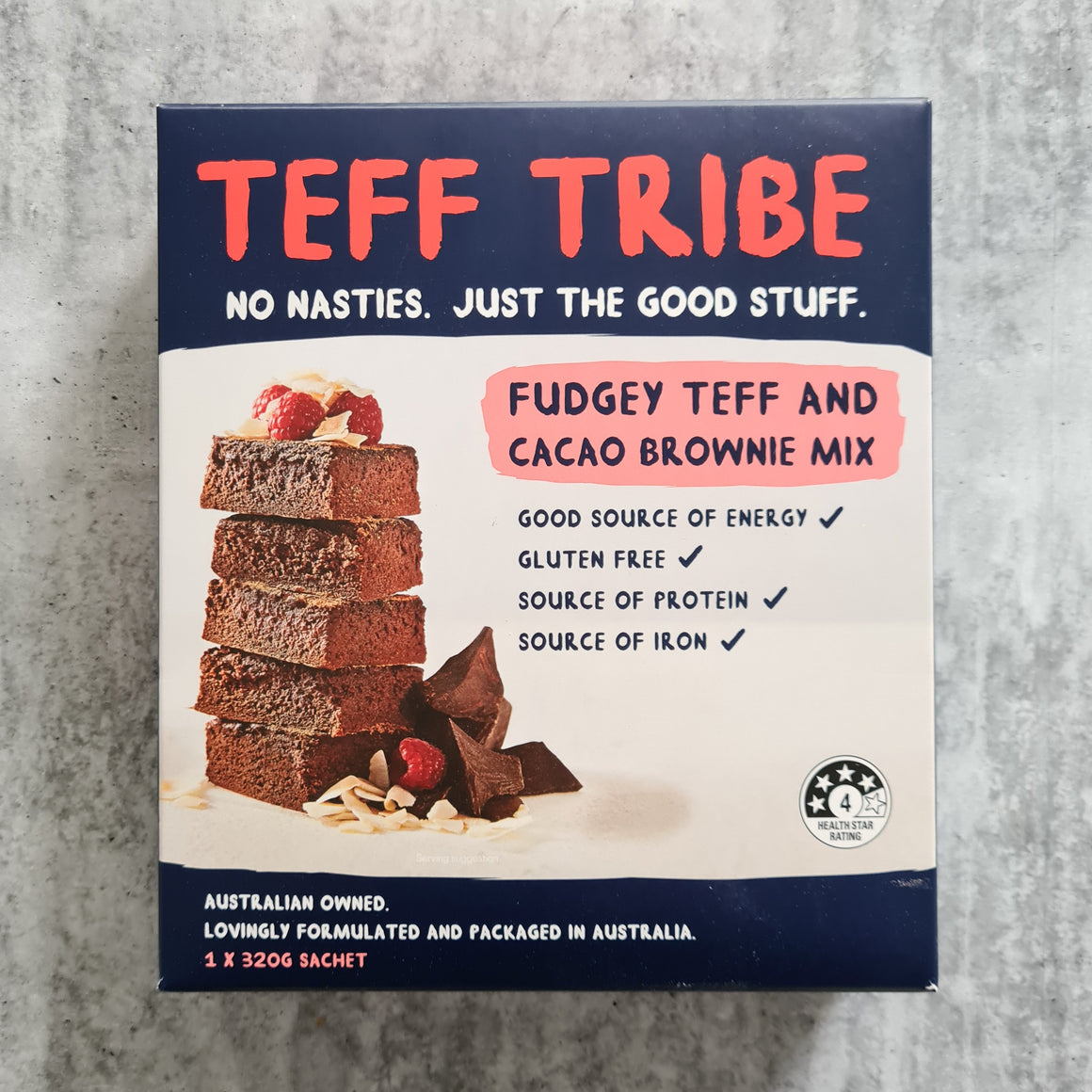 Teff Tribe - Fudgey Teff & Cacao Brownie Mix (320g) - Foddies